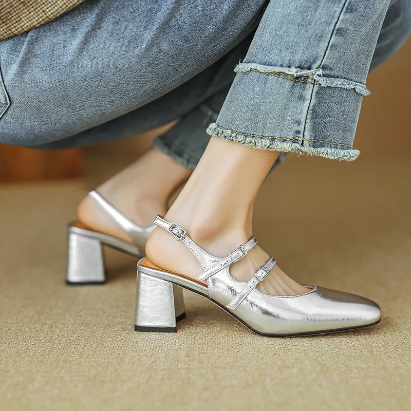 Echo&yolo Block Heel High Heels 7cm Women's-11