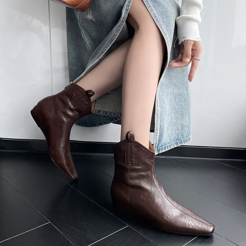Echo&yolo Slim Boot Zip Closure Ankle Boots Women's-9