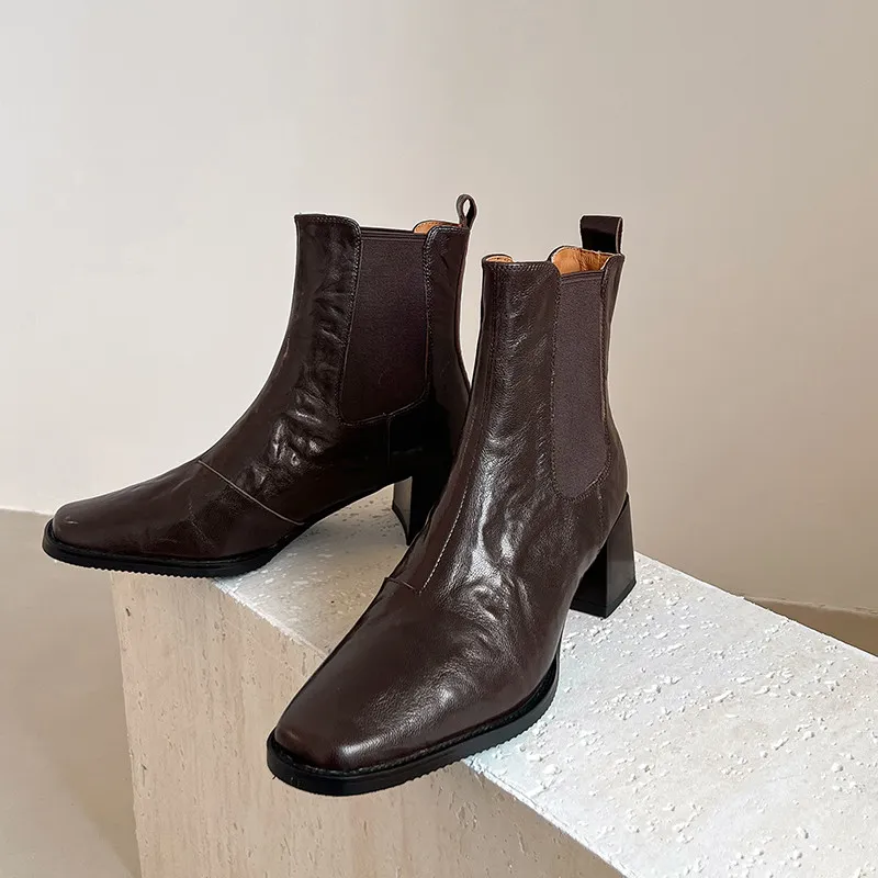 Echo&yolo Ankle Boots Women's Black/Brown-4