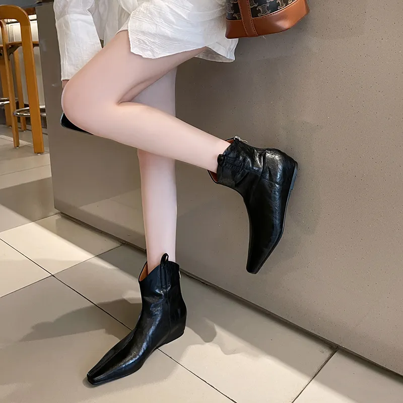 Echo&yolo Slim Boot Zip Closure Ankle Boots Women's-2