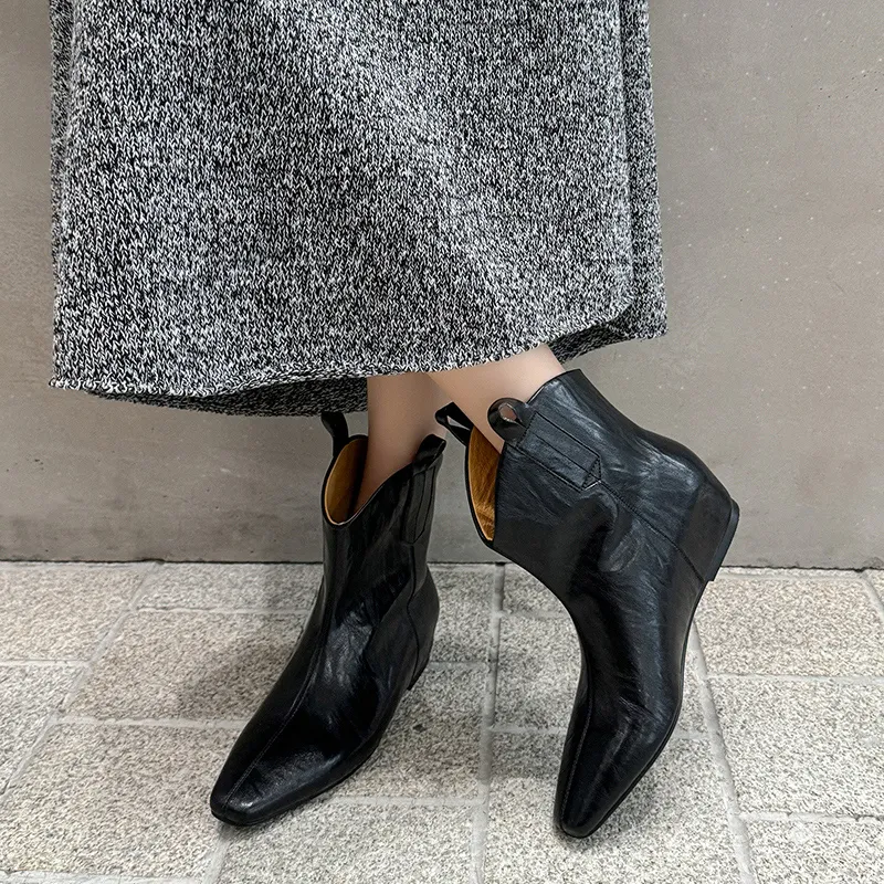 Echo&yolo Ankle Boots Women's Black/Brown/Silver-1
