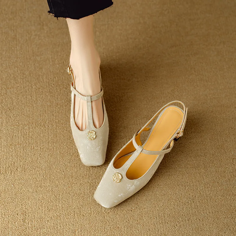 Echo&yolo Chunky Heel High Heels 4.5cm Women's-8