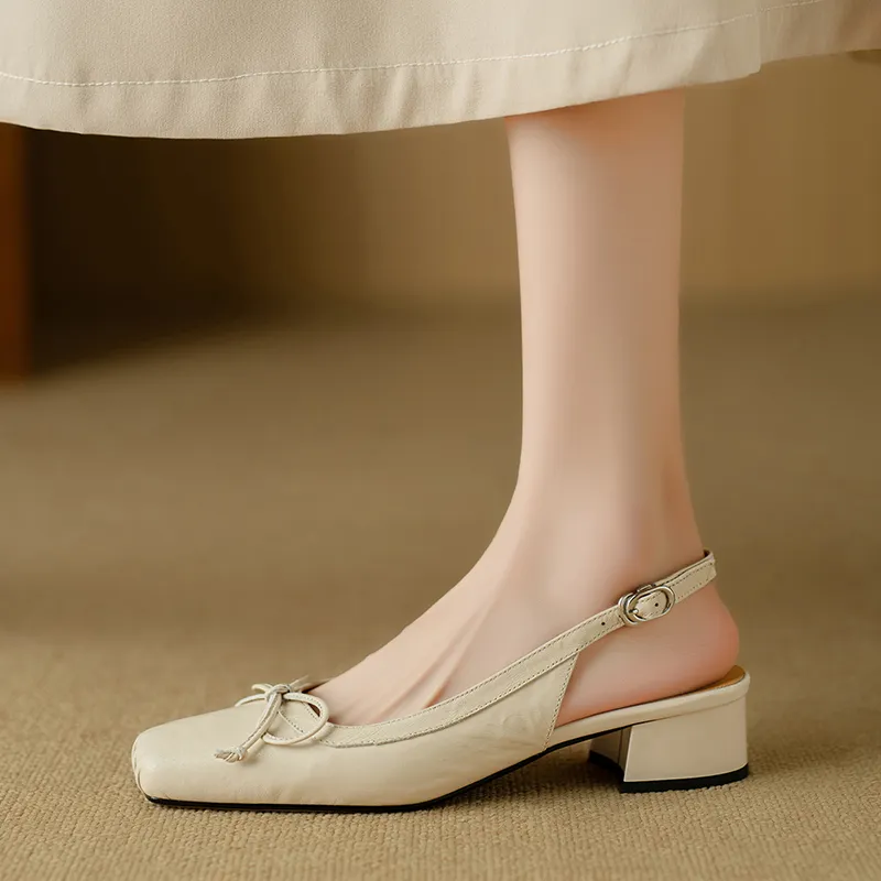 Echo&yolo Chunky Heel High Heels 3.5cm Women's-9