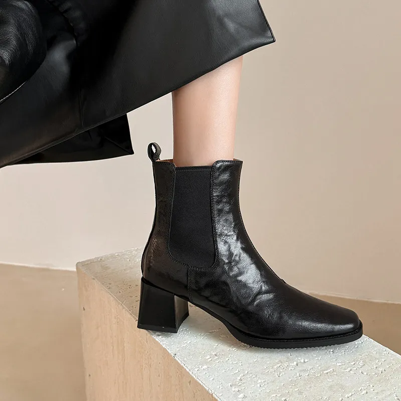 Echo&yolo Ankle Boots Women's Black/Brown-19