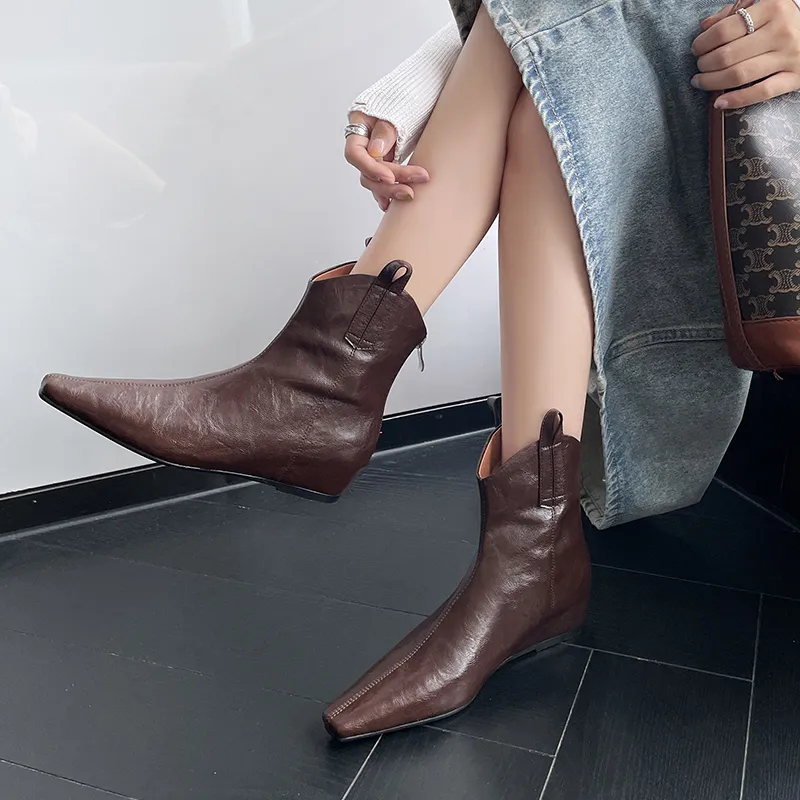 Echo&yolo Slim Boot Zip Closure Ankle Boots Women's-15