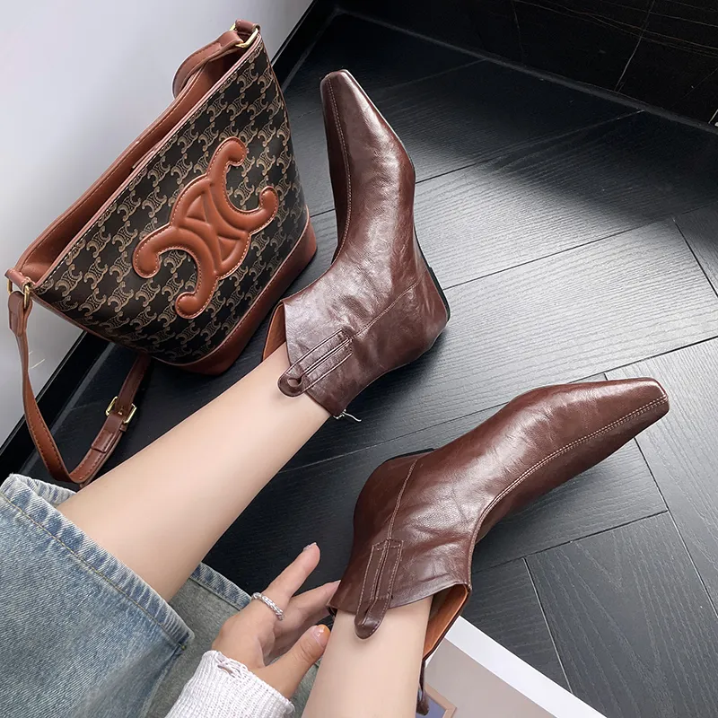 Echo&yolo Slim Boot Zip Closure Ankle Boots Women's-11