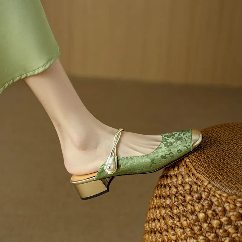 Echo&yolo TPR Sole Odor Resistant Abrasion Resistant Slip Resistant Wrap toe Slippers Women's-8