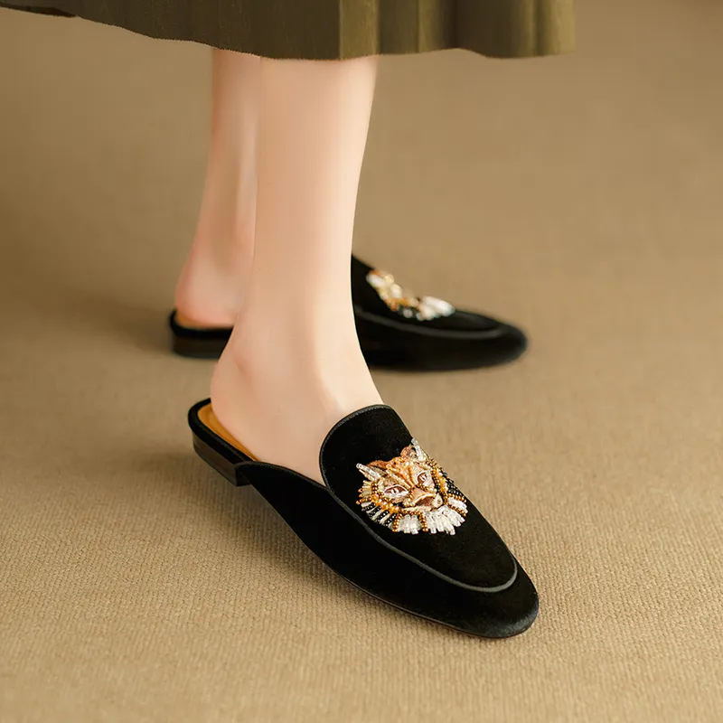 Echo&yolo TPR Sole Abrasion Resistant Slip Resistant Wrap toe Slippers Women's-2