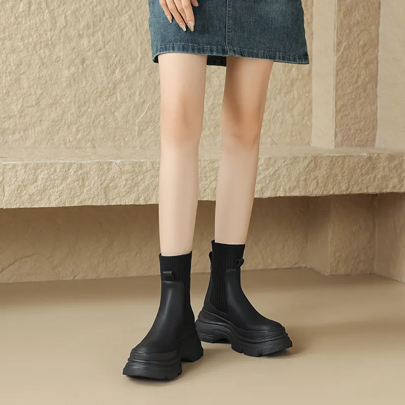 Echo&yolo Chelsea Boots 8cm Women's-1