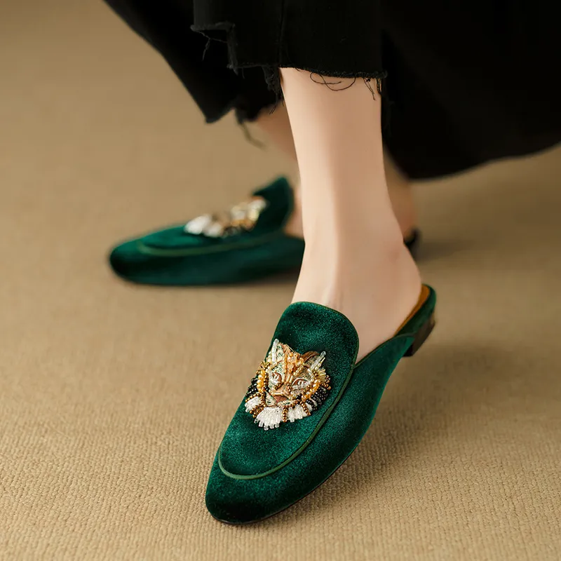 Echo&yolo TPR Sole Abrasion Resistant Slip Resistant Wrap toe Slippers Women's-8