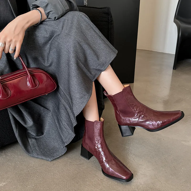 Echo&yolo Ankle Boots Women's Black/Brown-12