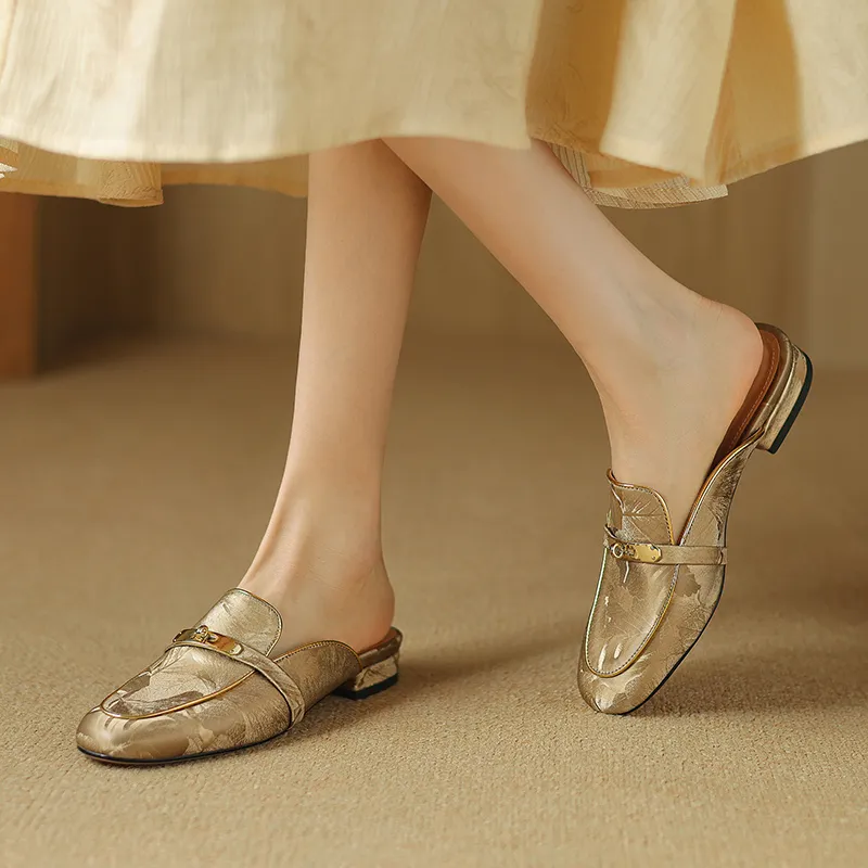 Echo&yolo TPR Sole Abrasion Resistant Slip Resistant Wrap toe Slippers Women's-14