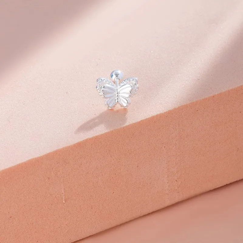 HANYUDIE Sterling Silver Stud Earrings Unisex-3