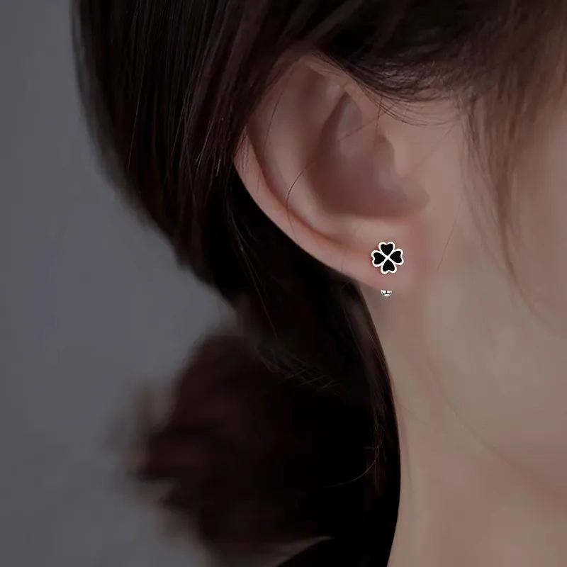 HANYUDIE Sterling Silver Stud Earrings Unisex-1