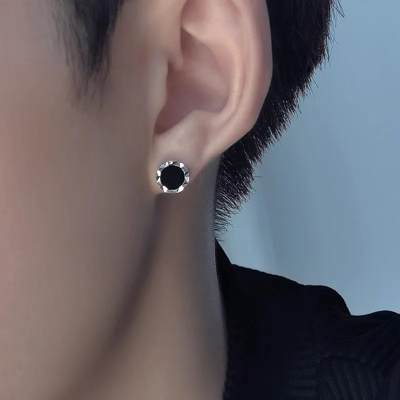 HANYUDIE 925 Silver Needles Stud Earrings Unisex-3