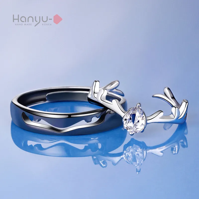 HANYUDIE S925 Silver Ring Confession Anniversary Christmas Gift Unisex-10