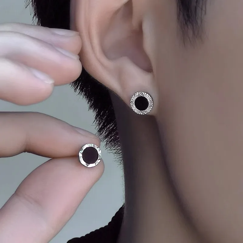 HANYUDIE 925 Silver Needles Stud Earrings Unisex-8