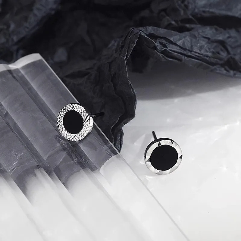 HANYUDIE 925 Silver Needles Stud Earrings Unisex-5