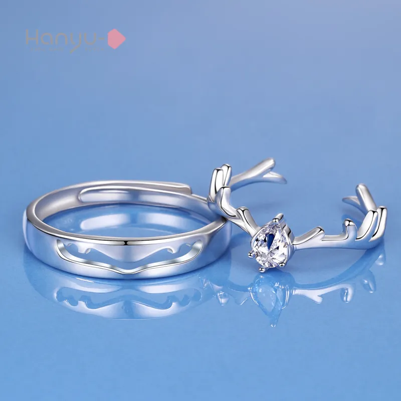 HANYUDIE S925 Silver Ring Confession Anniversary Christmas Gift Unisex-2