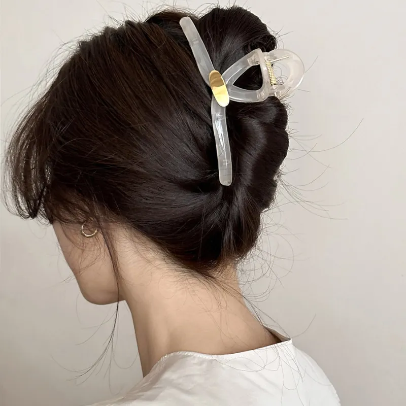 HANYUDIE Acrylic Unique Design Women's Large Size Hair Clip With Elegance Advanced Shark Clip on Hair Accessory Women's-1