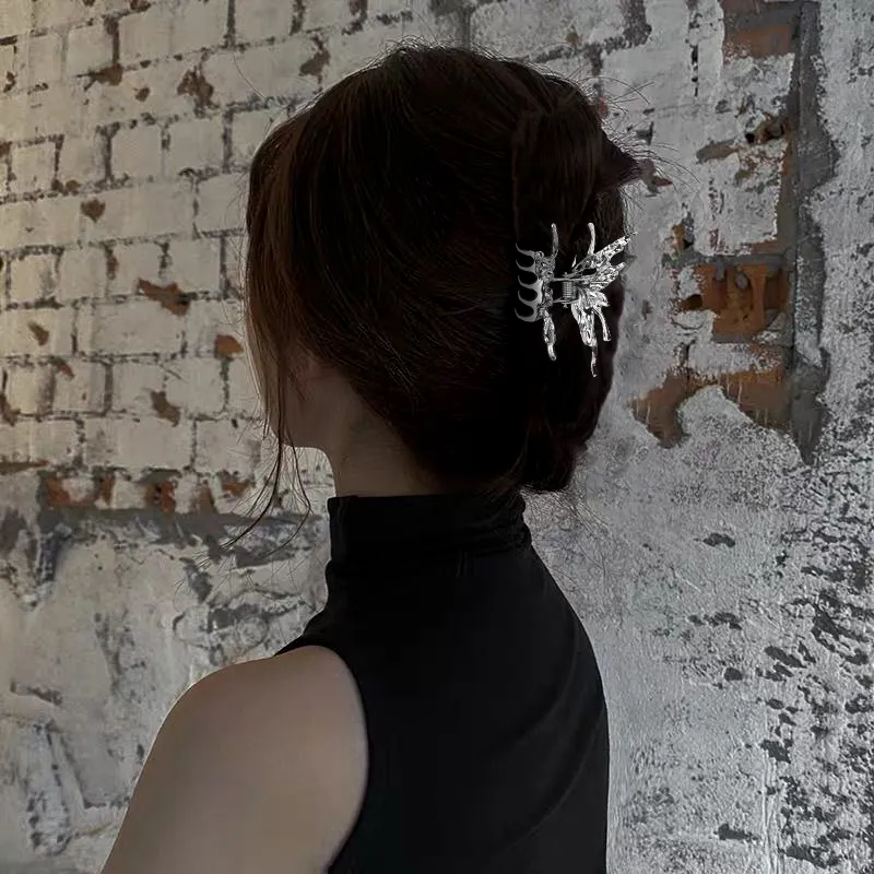HANYUDIE Alloy Hair Clips Women's Silver-1