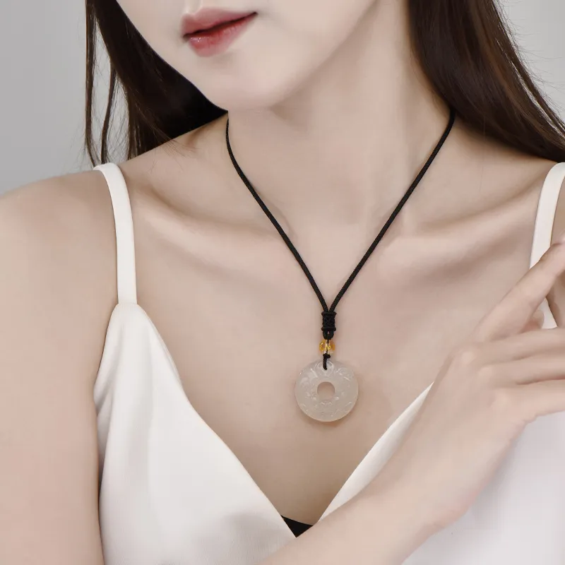 HANYUDIE Obsidian Love Confession Anniversary With Necklace Unisex-1