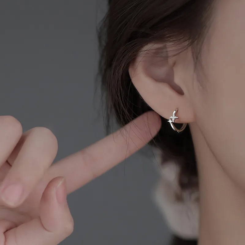 HANYUDIE 999 Fine Silver Earrings Unisex-1