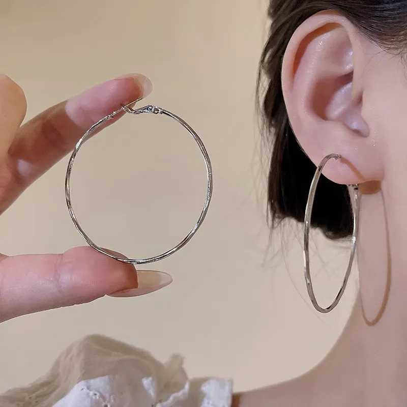 HANYUDIE 925 Silver Needles Earrings Unisex-1