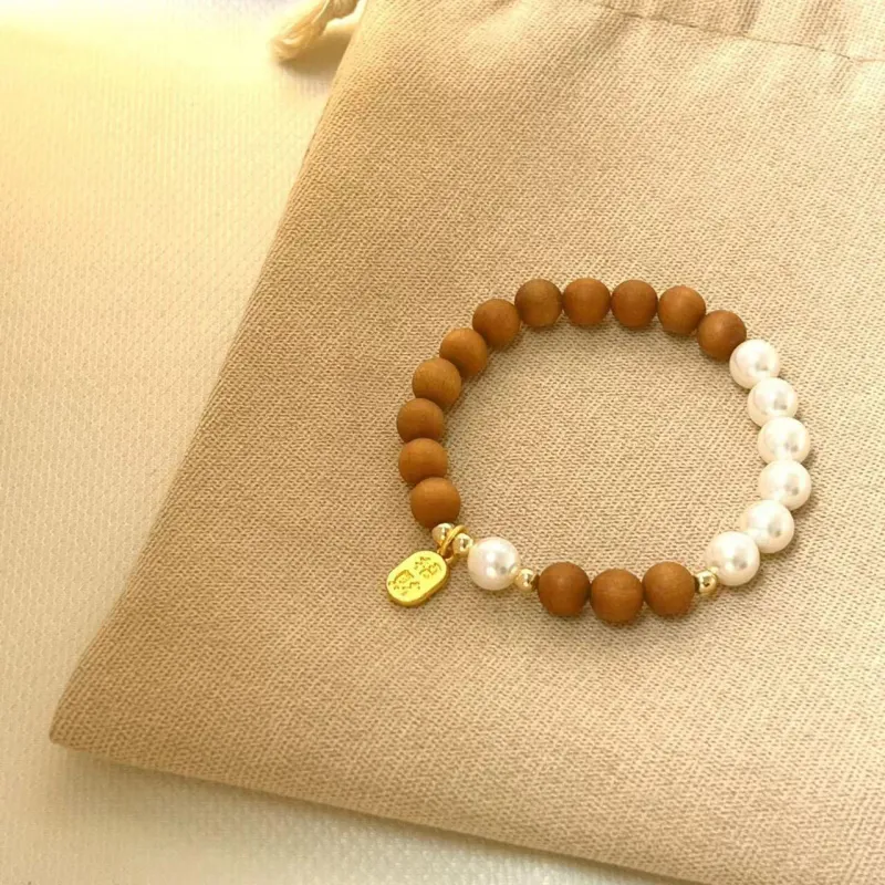 Jin Ruibang Barbie Sandalwood Wooden Bracelets Unisex-4