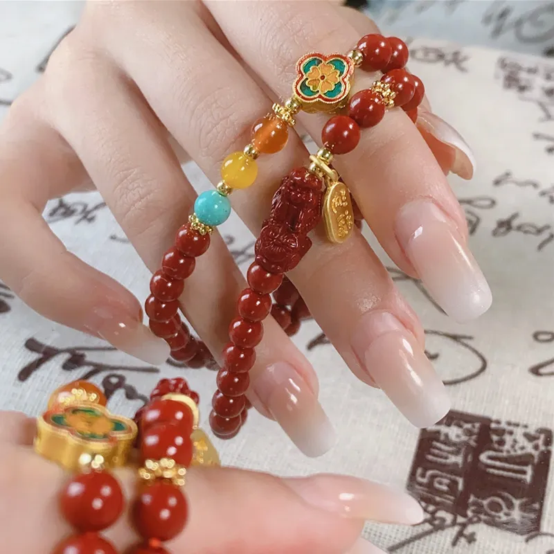 Jin Ruibang Cinnabar Bracelets Unisex-2