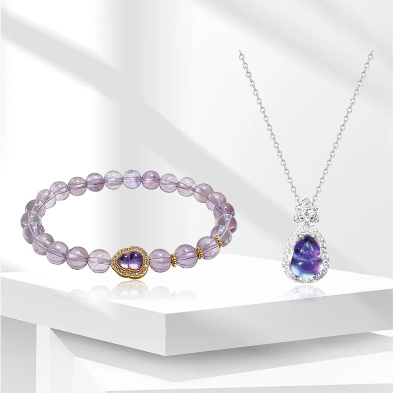 Jin Ruibang Colored Glaze Jade Necklaces Women's-3