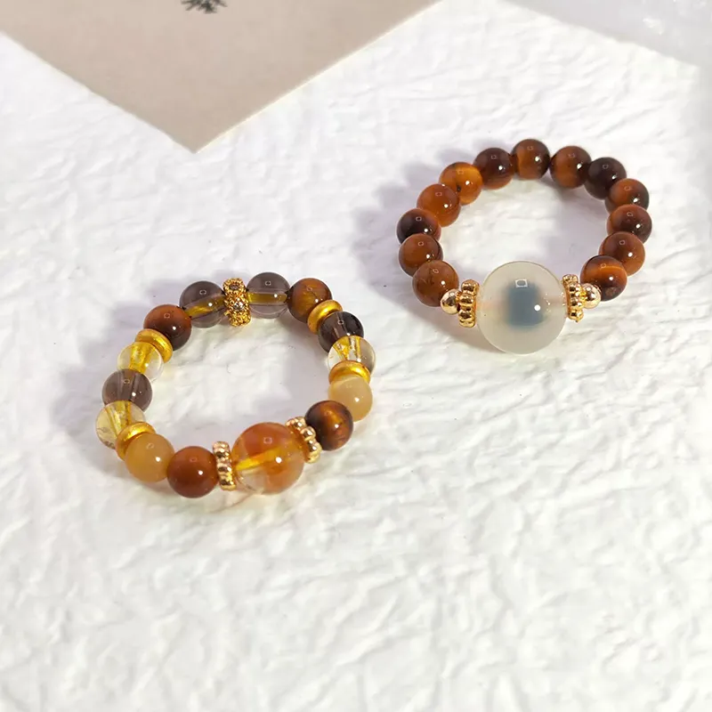 Jin Ruibang Crystal Rings Unisex-3