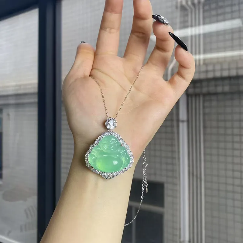 Jin Ruibang African Emerald Necklaces Women's-3