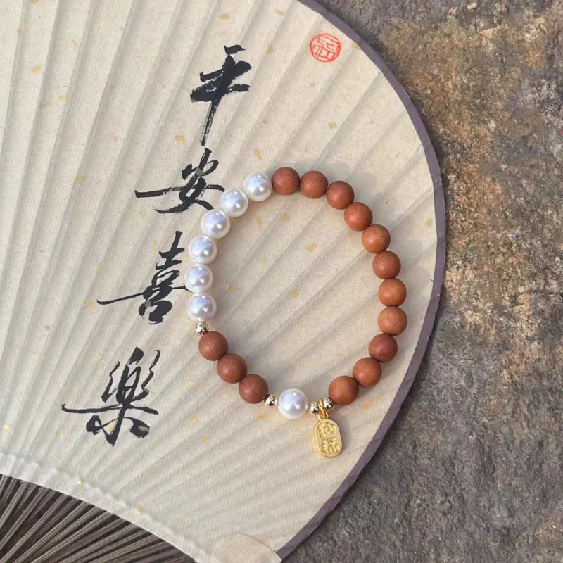 Jin Ruibang Barbie Sandalwood Wooden Bracelets Unisex-3