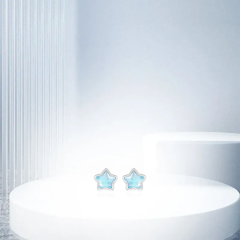 Jin Ruibang Colored Glaze Jade Stud Earrings Women's-2