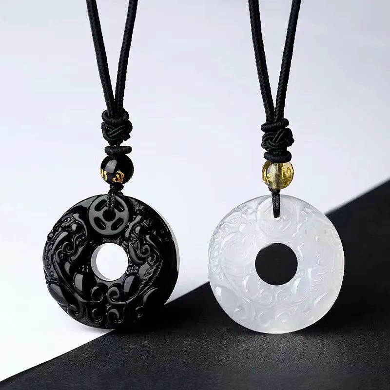 Jin Ruibang Chalcedony Jade Necklaces Unisex-14