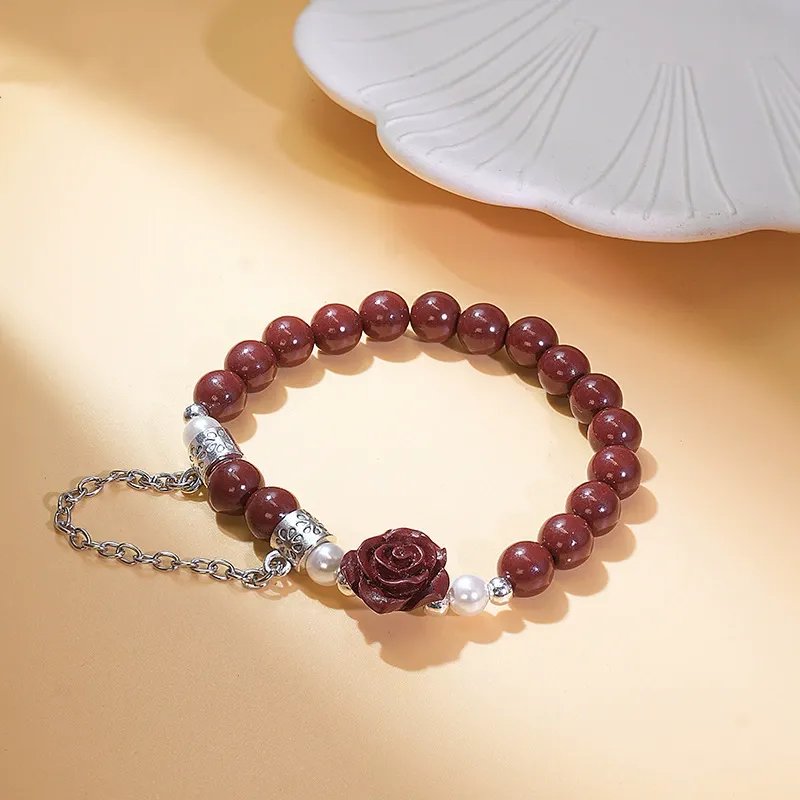 Jin Ruibang Reconstructed Cinnabar Bracelets Women's-3
