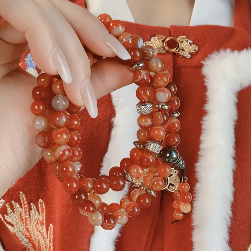 Jin Ruibang Agate Jade Bracelets Unisex-5