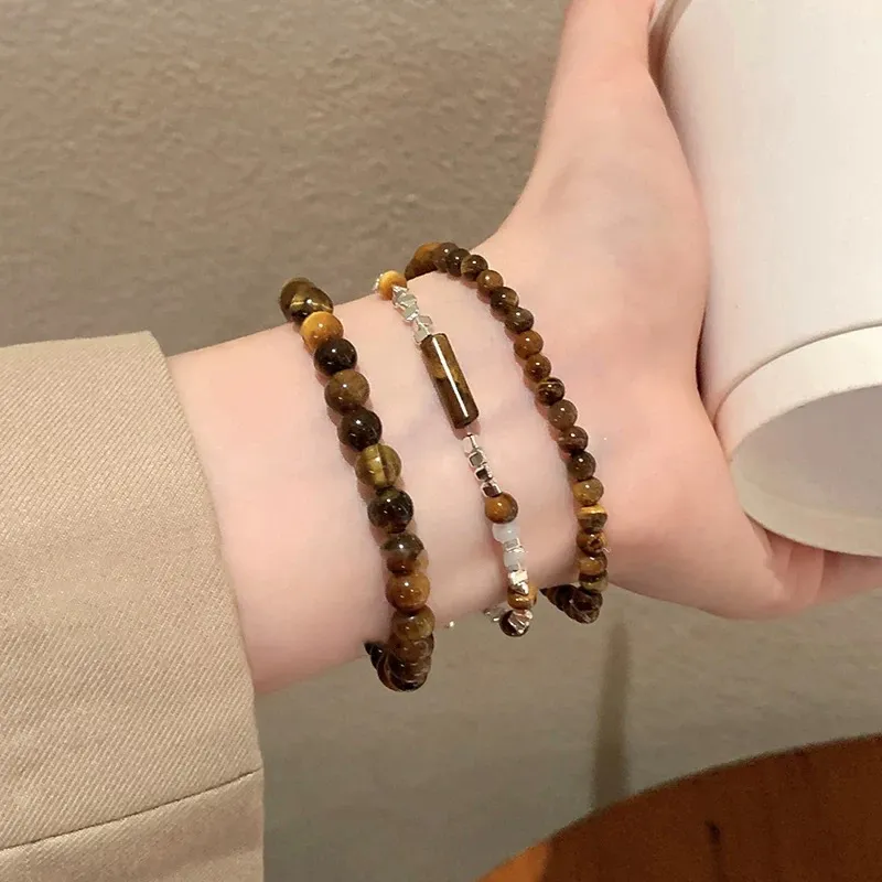 Jin Ruibang Tiger's Eye Stone Bracelets Unisex-1