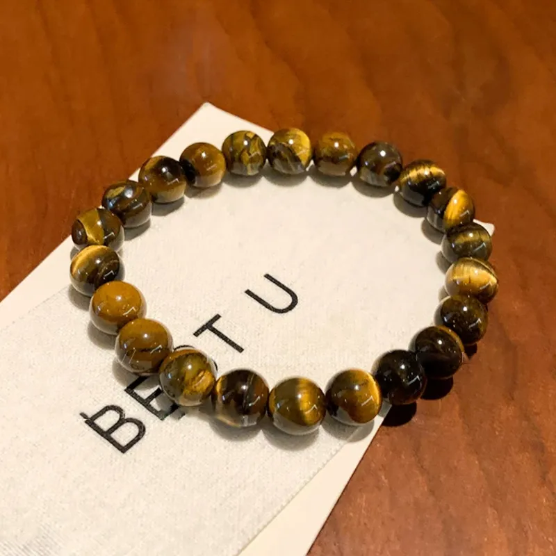 Jin Ruibang Tiger's Eye Stone Bracelets Unisex-6