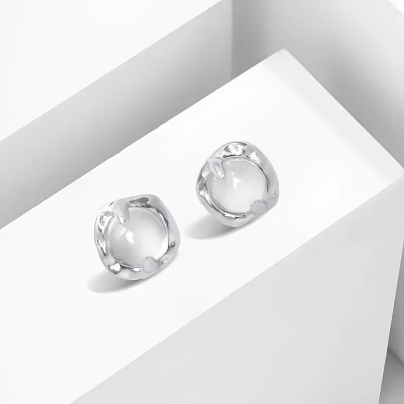 Jin Ruibang Colored Glaze Stud Earrings Women's-2