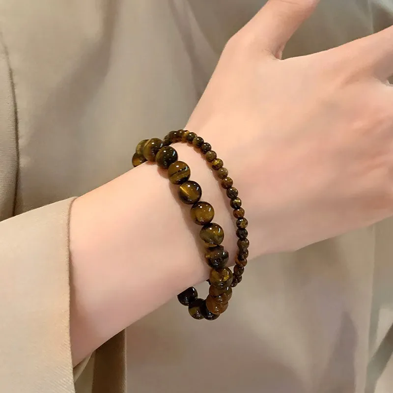 Jin Ruibang Tiger's Eye Stone Bracelets Unisex-3