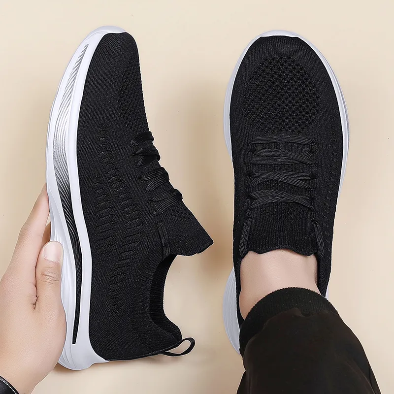 SENGUIBUCK Casual Shoes Men Low Top Black/Green/Orange-2