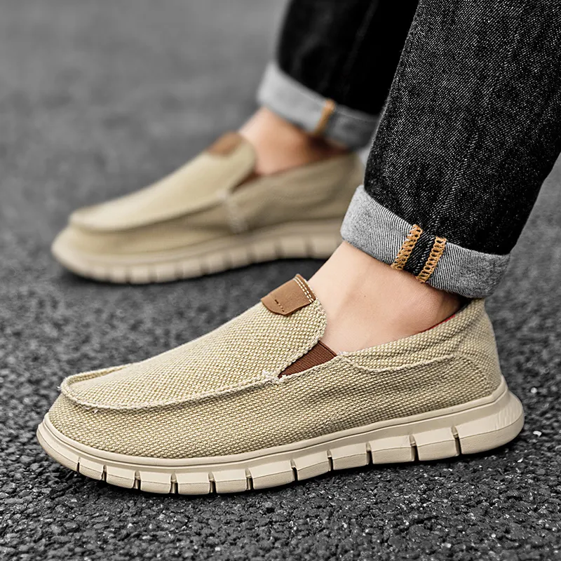 SENGUIBUCK Breathable Lightweight Low-Top Canvas Shoes Men's-3