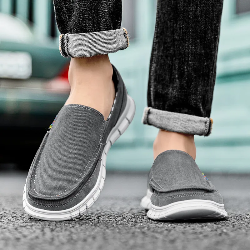 SENGUIBUCK Casual Shoes Men Low Top Dark Gray/Dark Blue/Light Green-2
