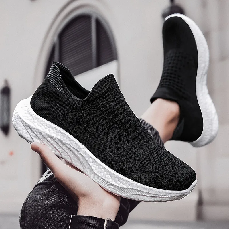 SENGUIBUCK Casual Shoes Men Low Top Black White/All Black/Coffee-3