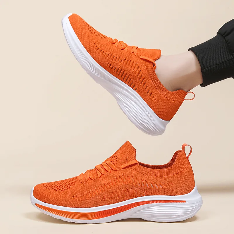 SENGUIBUCK Casual Shoes Men Low Top Black/Green/Orange-6