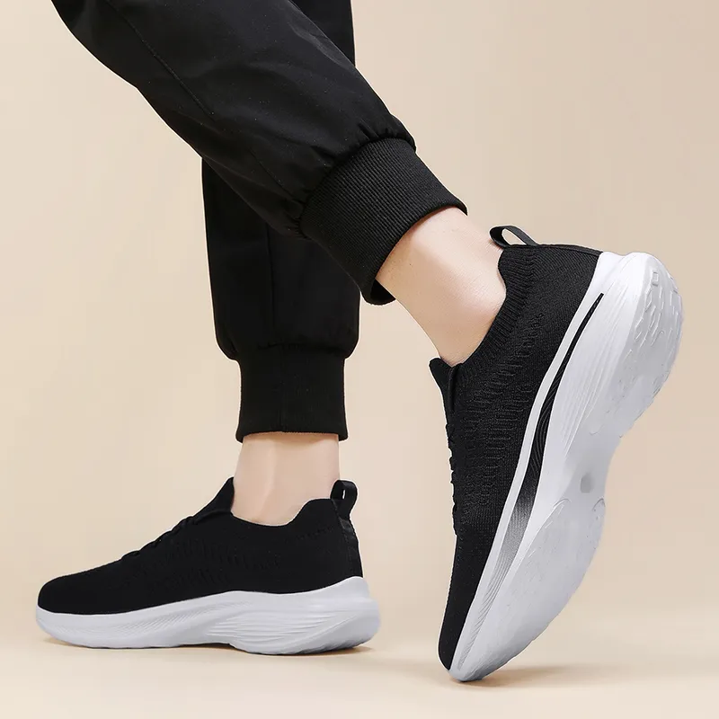 SENGUIBUCK Casual Shoes Men Low Top Black/Green/Orange-3