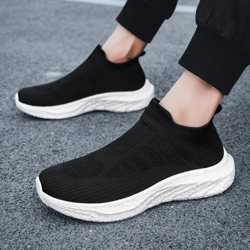 SENGUIBUCK Cushioning Breathable Low-Top Casual Shoes Men's Black-2