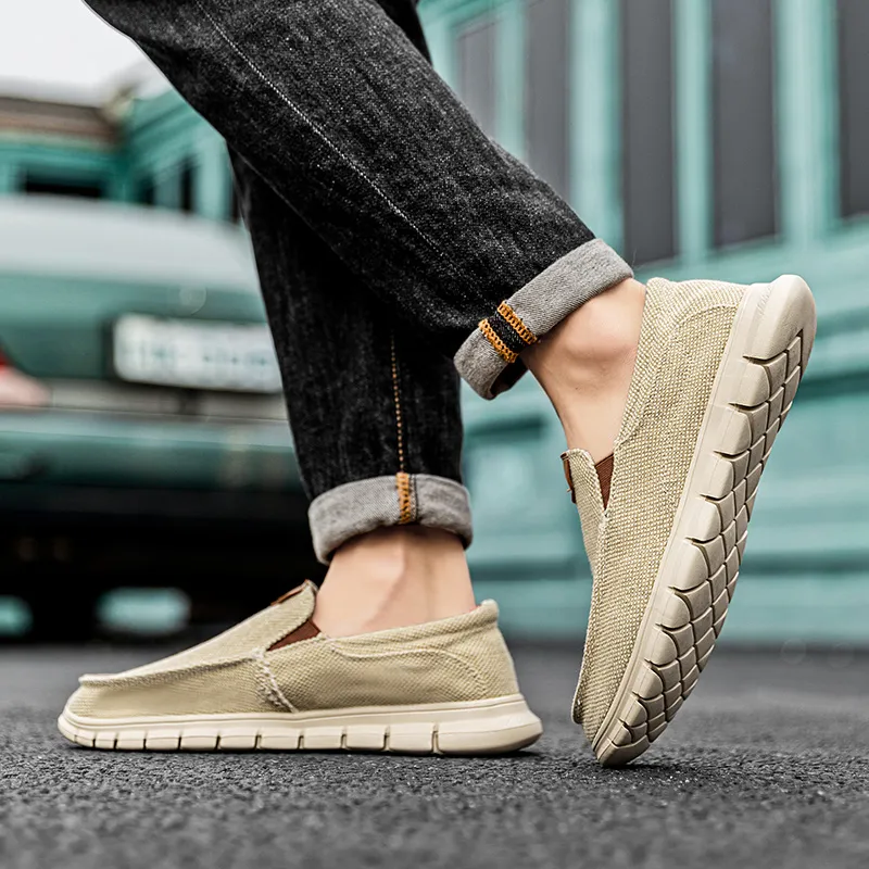 SENGUIBUCK Breathable Lightweight Low-Top Canvas Shoes Men's-2